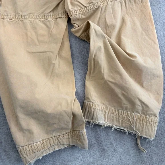 Vintage Hollister Cargo Paratrooper Baggy Skater Pants in Tan Men Medium 34x30